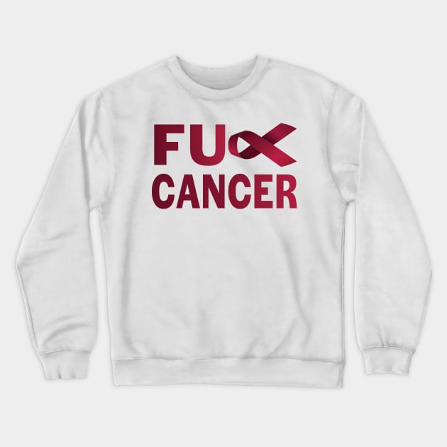 Fuck Cancer Crewneck Sweatshirt by treszure_chest